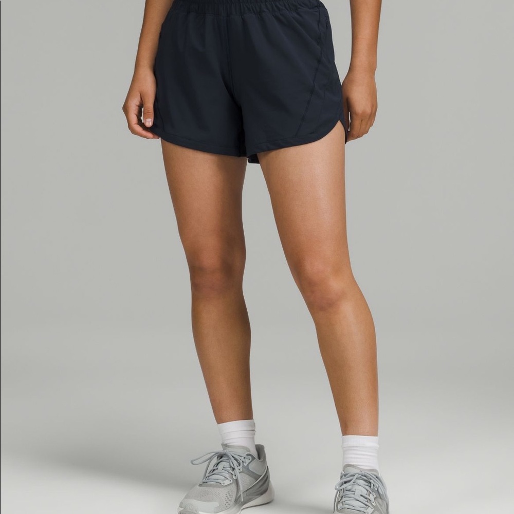 Lululemon Track That Mid-Rise Lined Short 5” True Navy